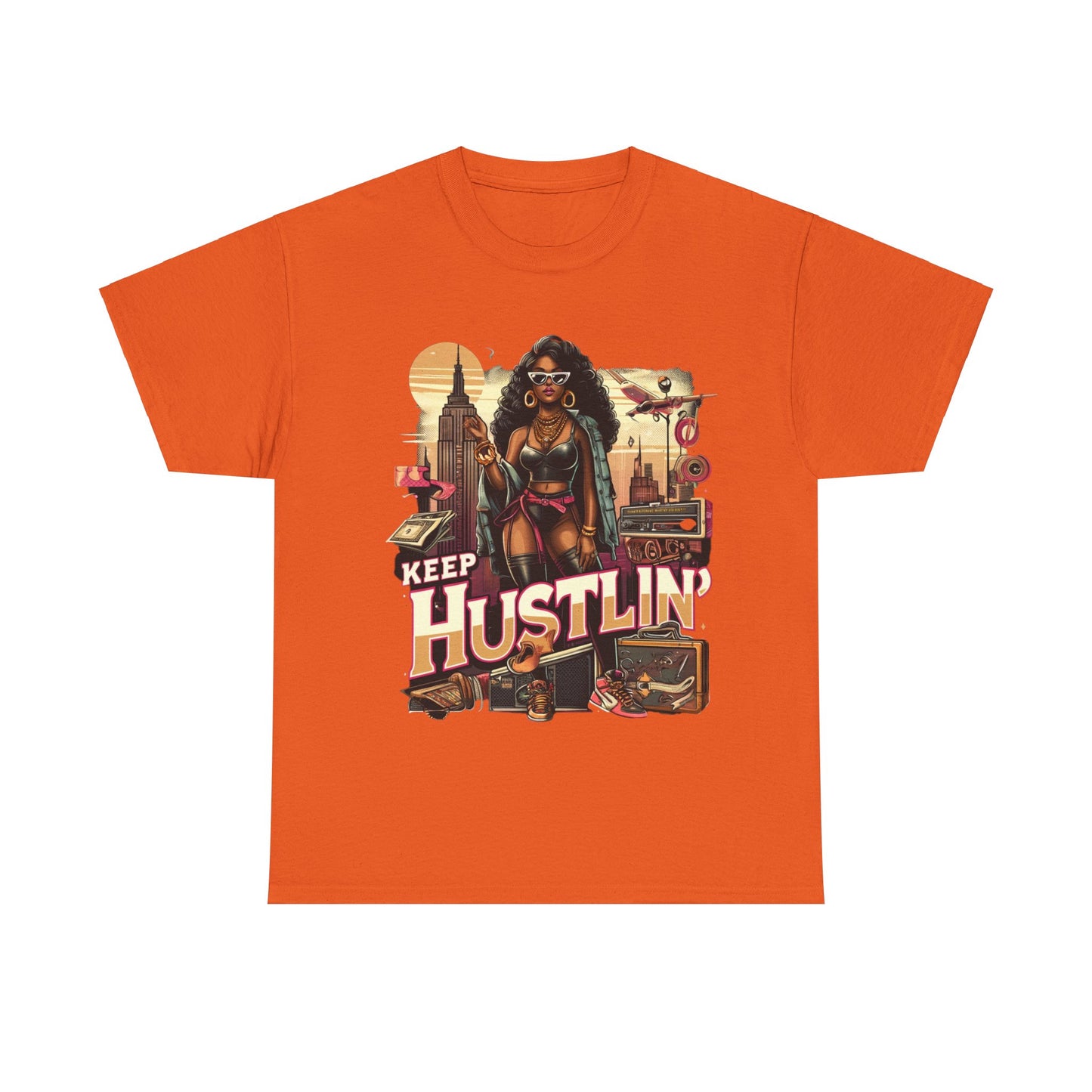 "Keep Hustlin' Tee - Unleash Your Inner Power & Confidence" | Empowering Pin-Up Style Streetwear