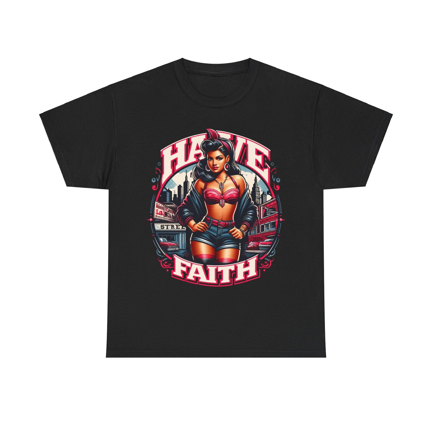 Y.M.L.Y. "Have Faith" T-Shirt Motivational Tee Urban Wear Street Wear Classic Cotton Tee