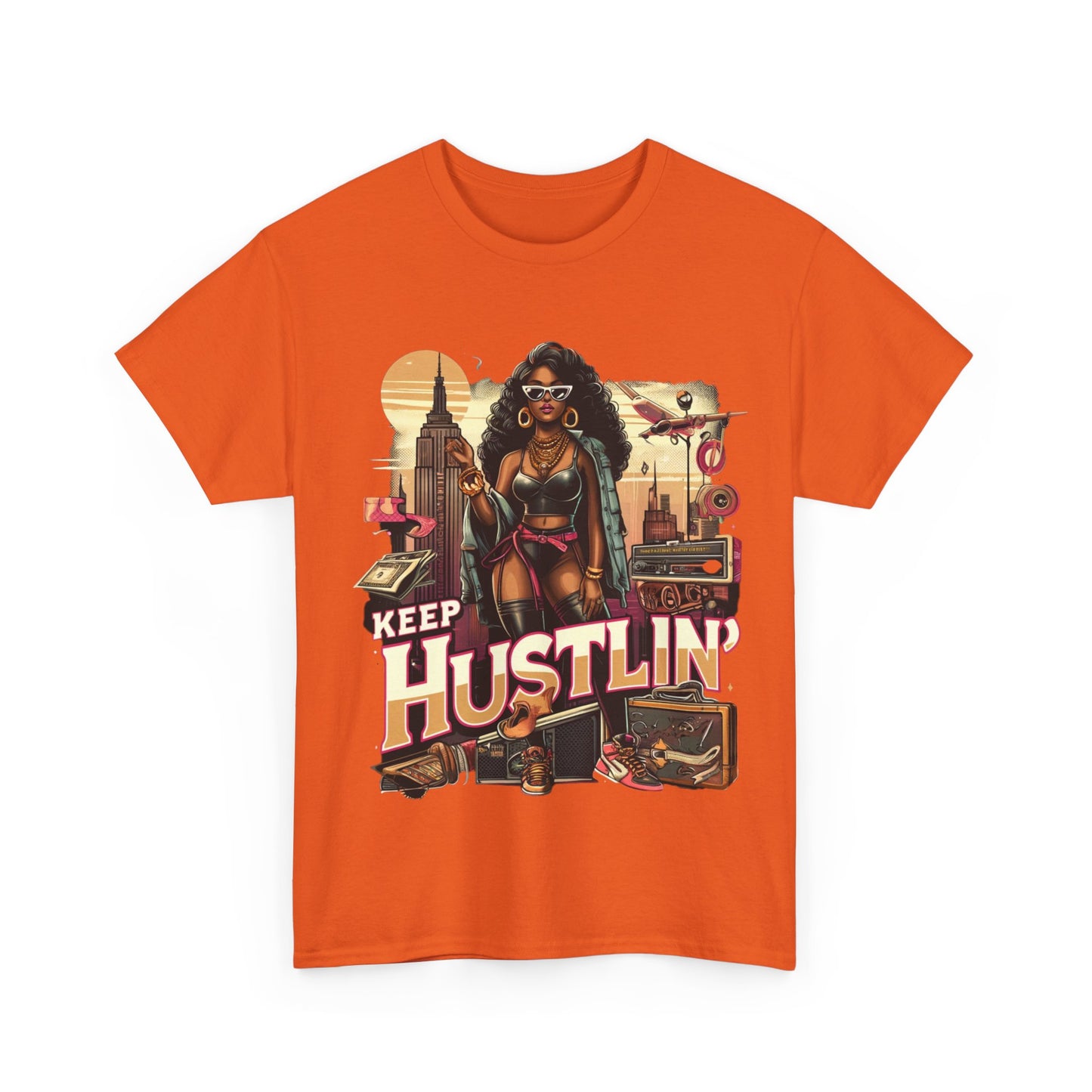 "Keep Hustlin' Tee - Unleash Your Inner Power & Confidence" | Empowering Pin-Up Style Streetwear