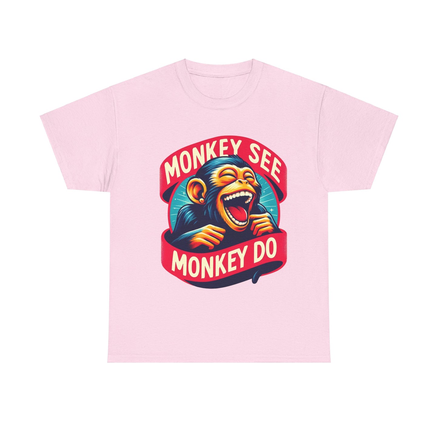 Y.M.L.Y. "Monkey See Monkey Do" T-Shirt Funny T-Shirts Monkey T-Shirts Urban Wear Unisex Heavy Cotton Tee