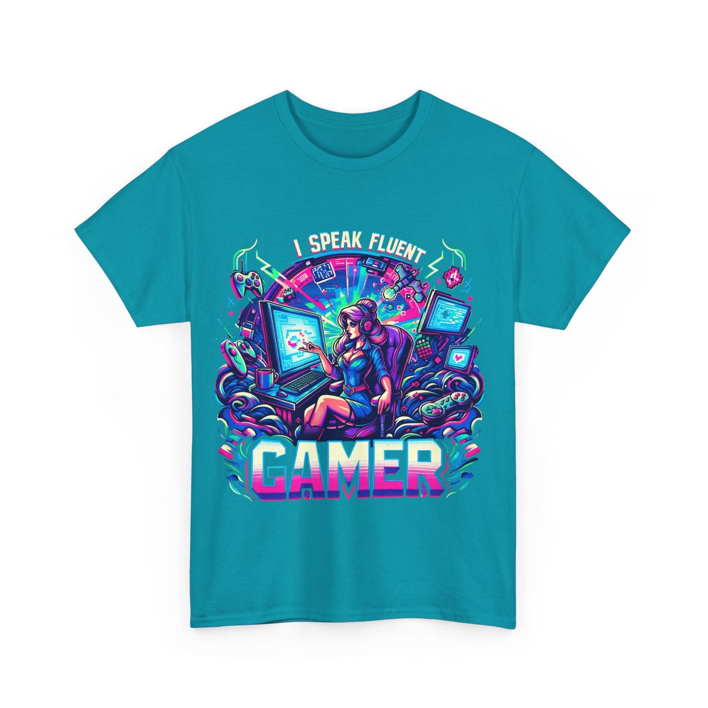 Y.M.L.Y. "I Speak Fluent Gamer" T-Shirt Gamer T-Shirt Game Streamer T-Shirt