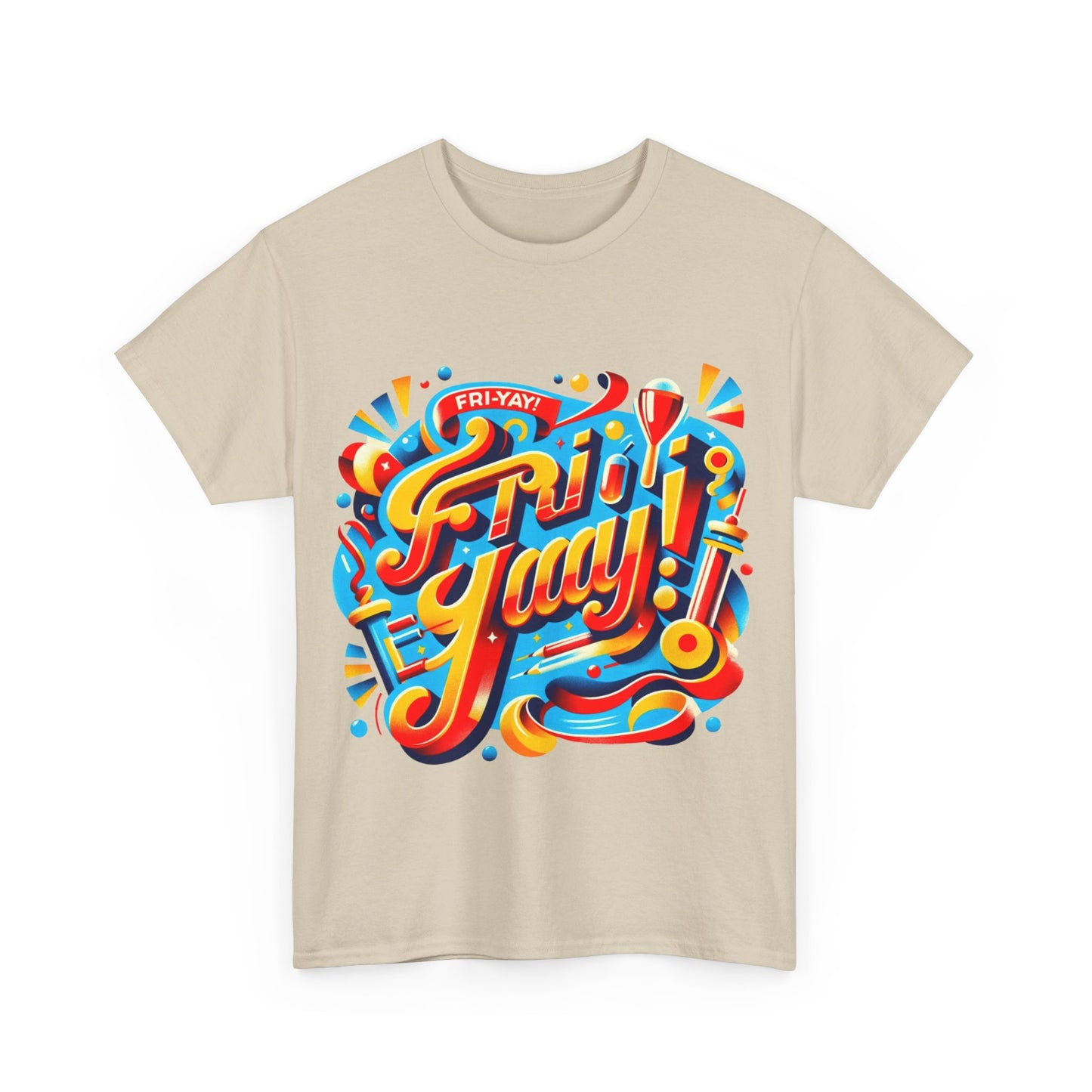 Buy 'FRI-YAY!' T-Shirt – Celebrate Every Weekend with Vibrant Pin-Up Style!