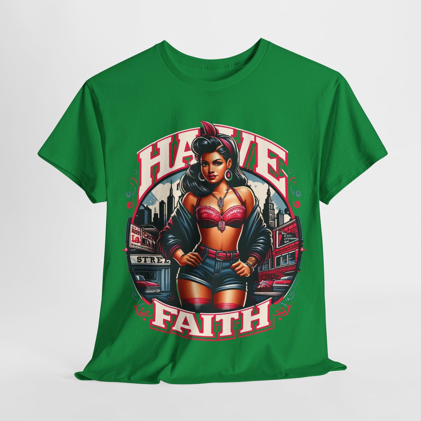 Y.M.L.Y. "Have Faith" T-Shirt Motivational Tee Urban Wear Street Wear Classic Cotton Tee
