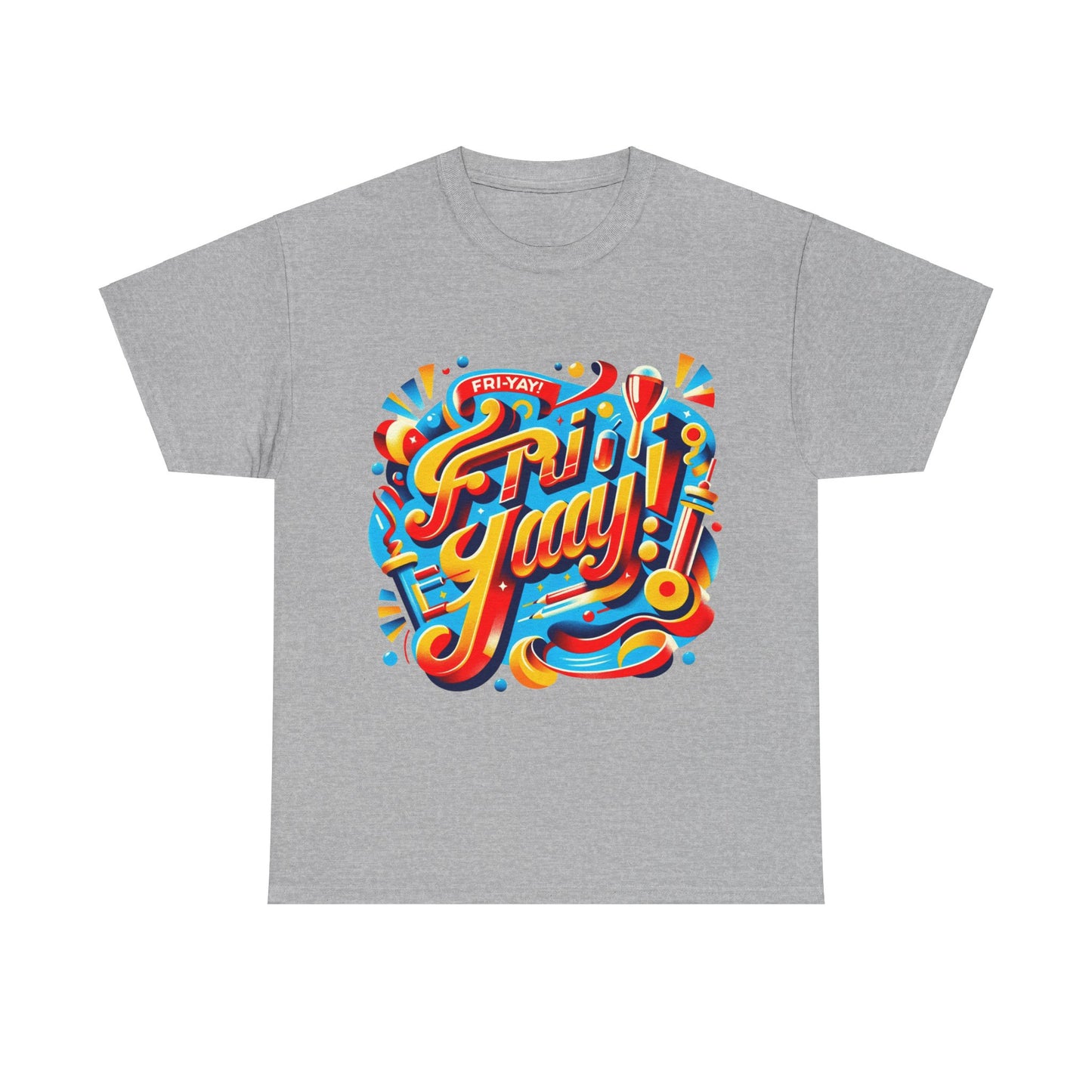 Buy 'FRI-YAY!' T-Shirt – Celebrate Every Weekend with Vibrant Pin-Up Style!