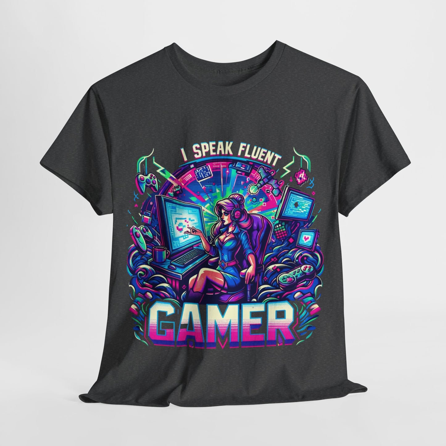 Y.M.L.Y. "I Speak Fluent Gamer" T-Shirt Gamer T-Shirt Game Streamer T-Shirt